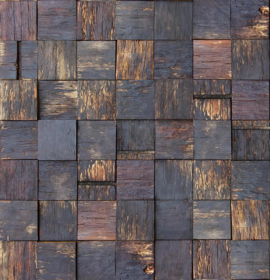 Realistic wooden cubes with the texture of natural of Wood panel background. photo