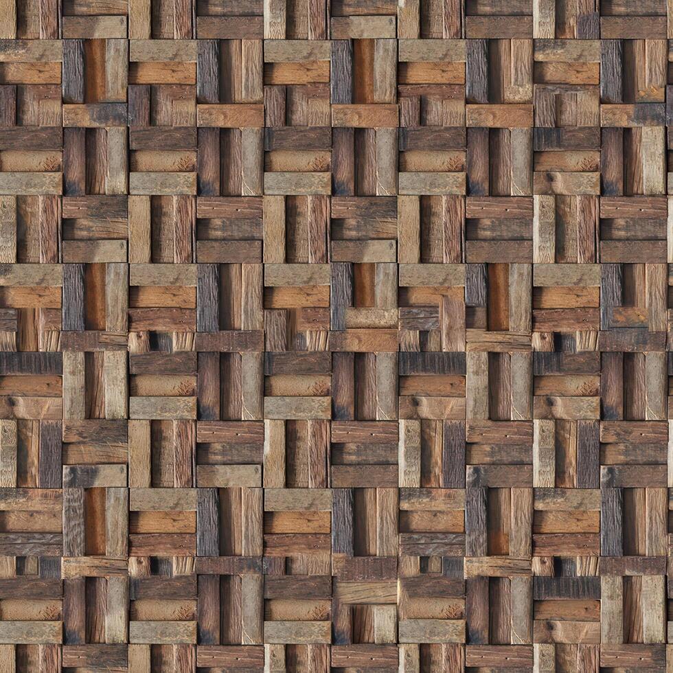 Realistic wooden cubes with the texture of natural of Wood panel background. photo