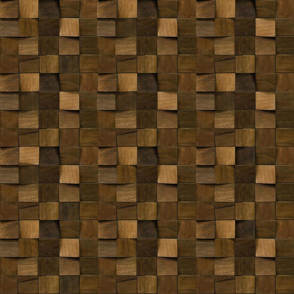 Realistic wooden cubes with the texture of natural of Wood panel background. photo