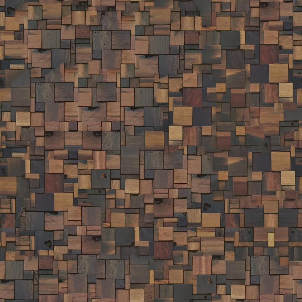 Realistic wooden cubes with the texture of natural of Wood panel background. photo
