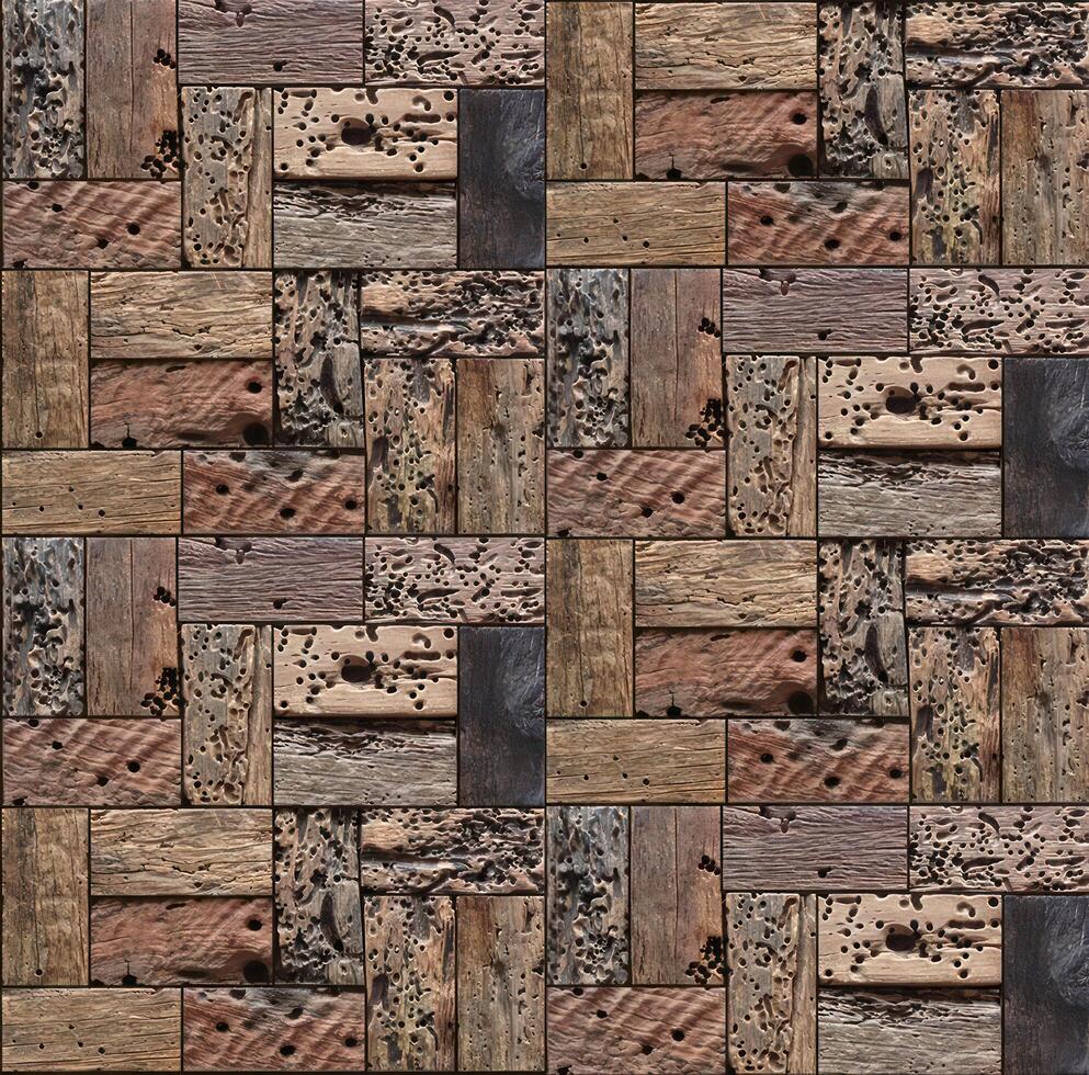 Realistic wooden cubes with the texture of natural of Wood panel background. photo