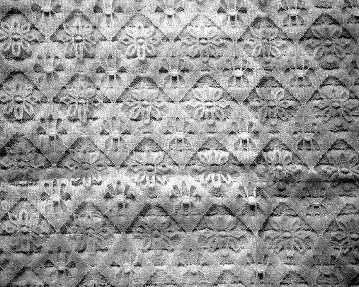 Abstract fabrics black and white background. Textile decoration close view photo