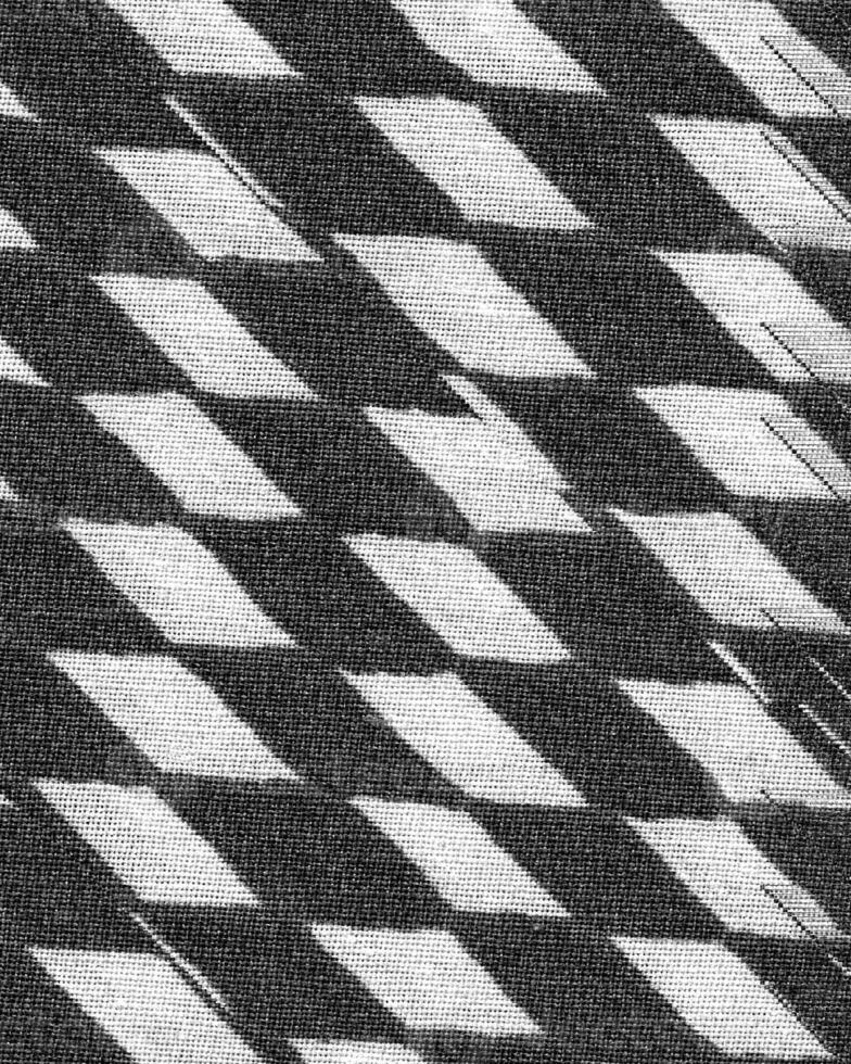 Abstract fabrics black and white background. Textile decoration close view photo