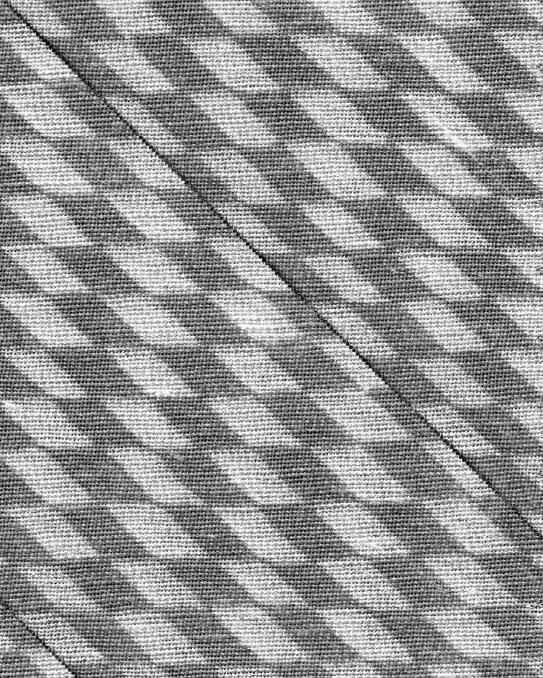 Abstract fabrics black and white background. Textile decoration close view photo
