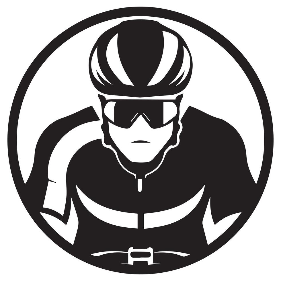 Cyclist riding illustration vector