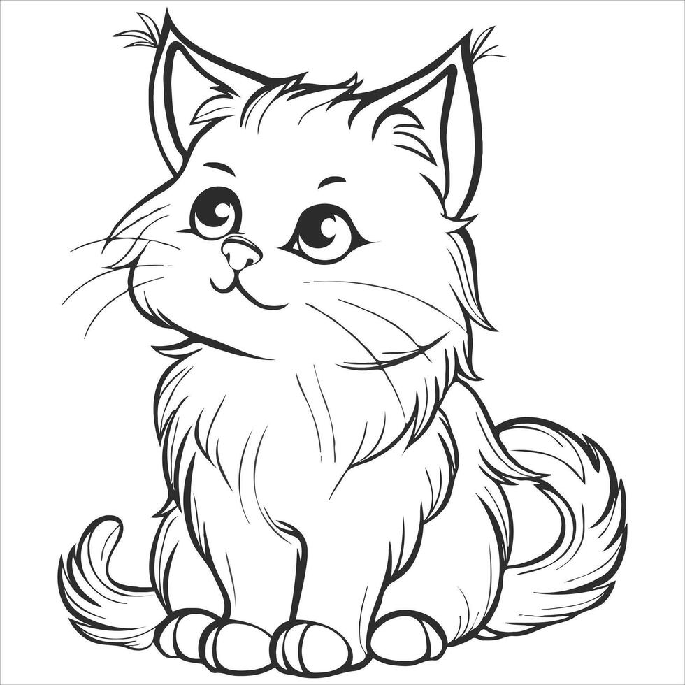 Cute Animal coloring book With KDP vector