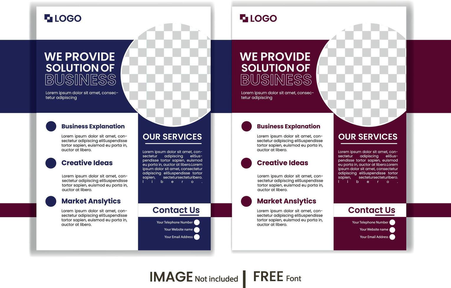 We Provide Solution Of Business Flyer Design Template vector