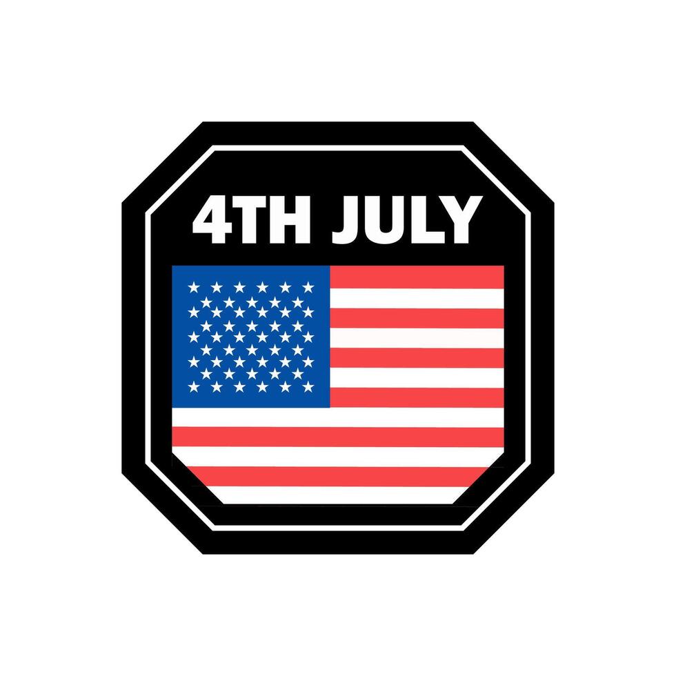 Happy 4th of july typography design to celebrate American independence day. vector