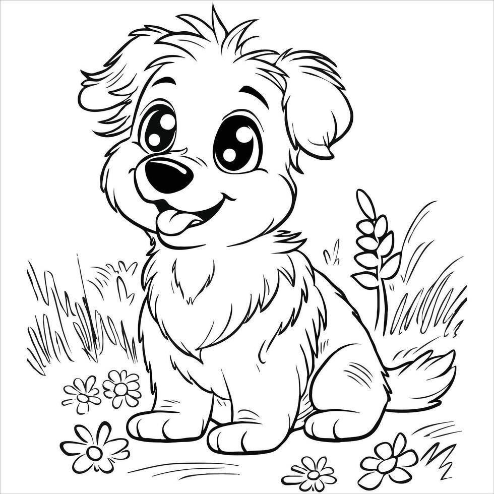 Cute Animal coloring book With KDP vector