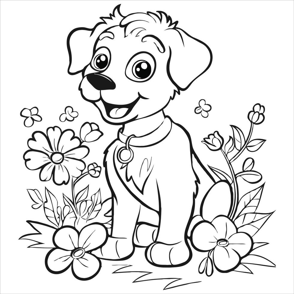 Cute Animal coloring book With KDP vector