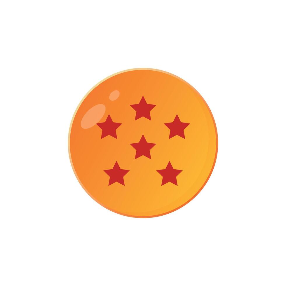 Six stars dragon ball, anime vector