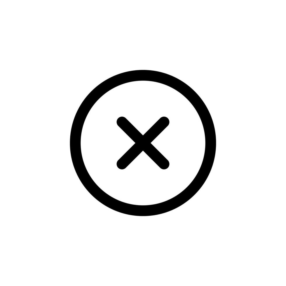 Cancel icon, circle vector