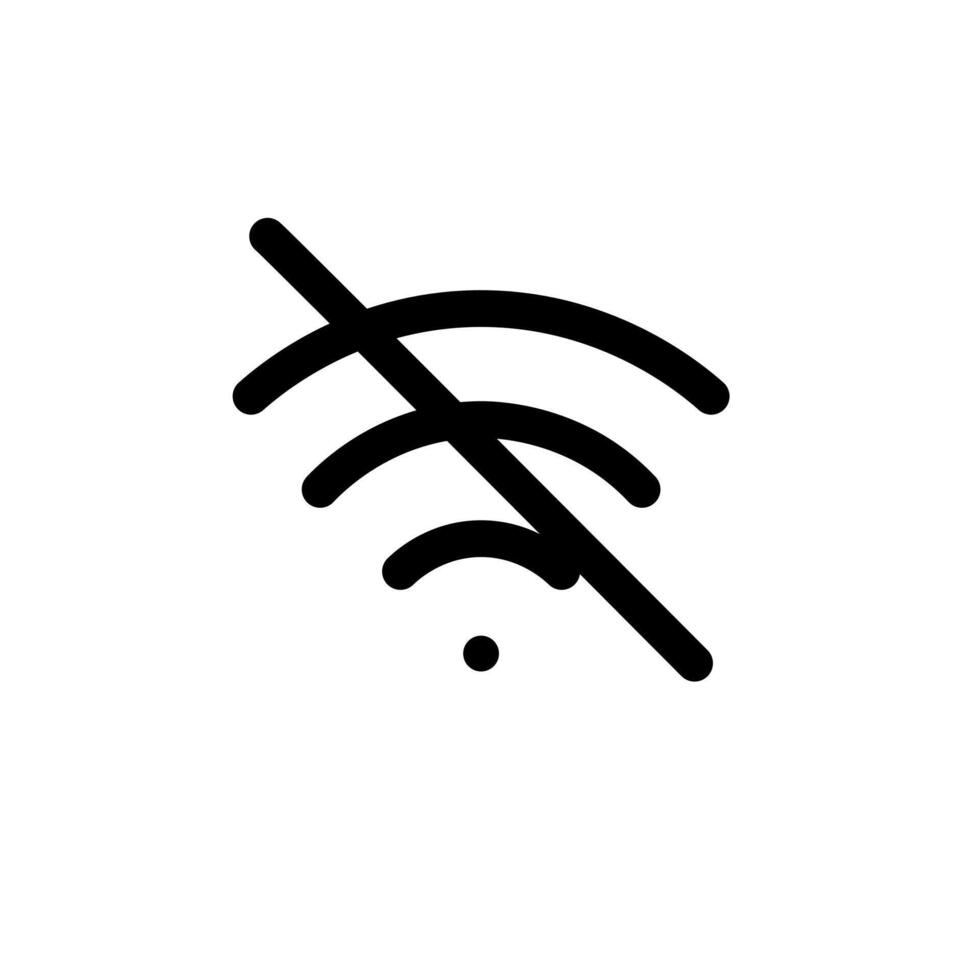 No wi-fi signal icon vector