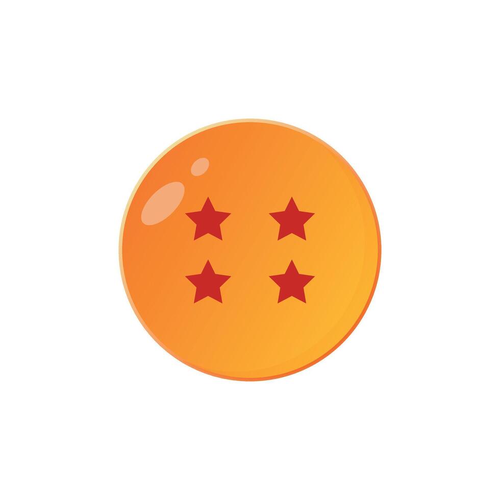 Four stars dragon ball, anime vector