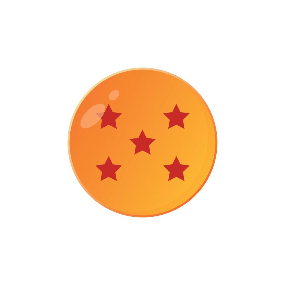 Five stars dragon ball, anime vector