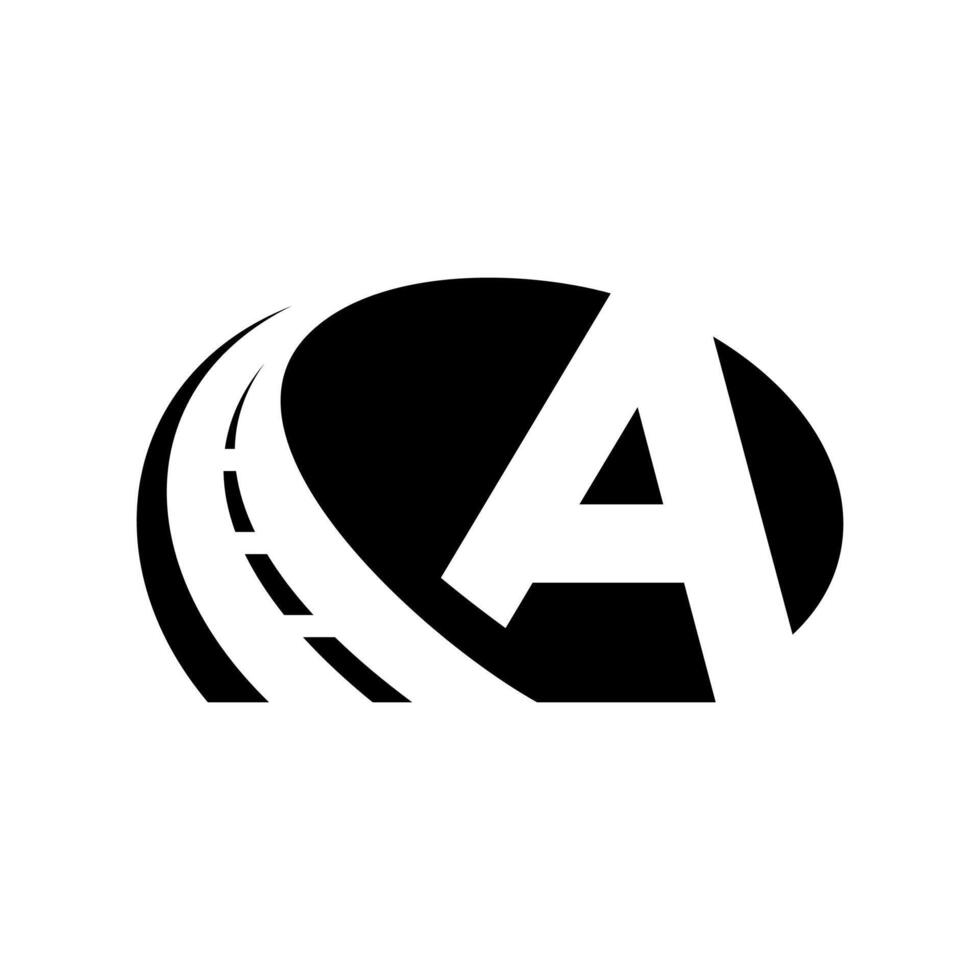 Modern Initial A Road Logo vector