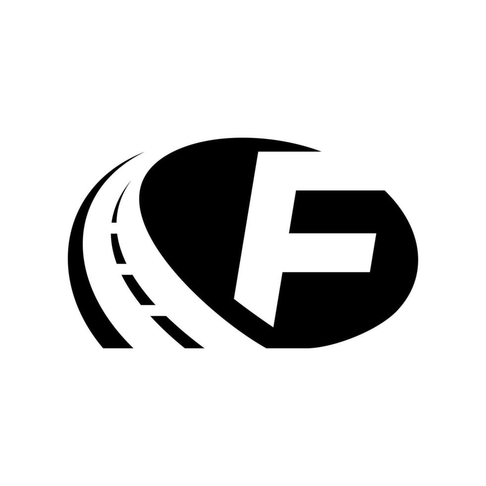 Modern Initial F Road Logo vector