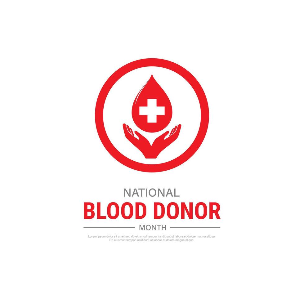National Blood Donor Month Background Illustration vector