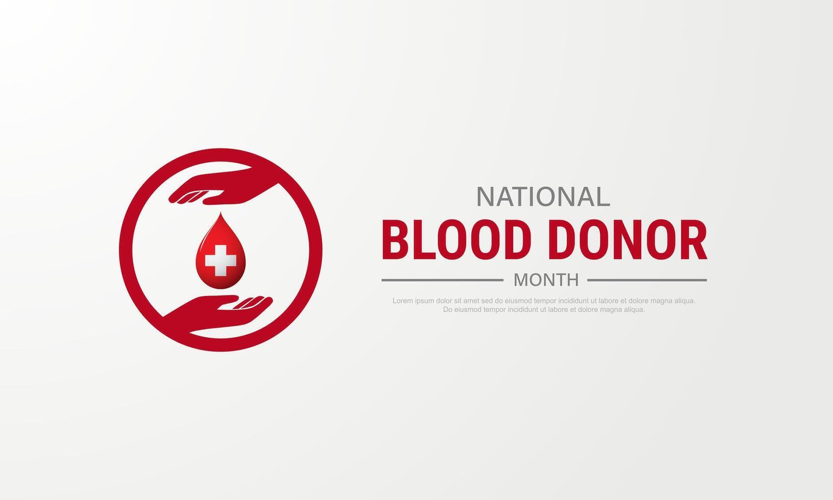 National Blood Donor Month Background Illustration vector