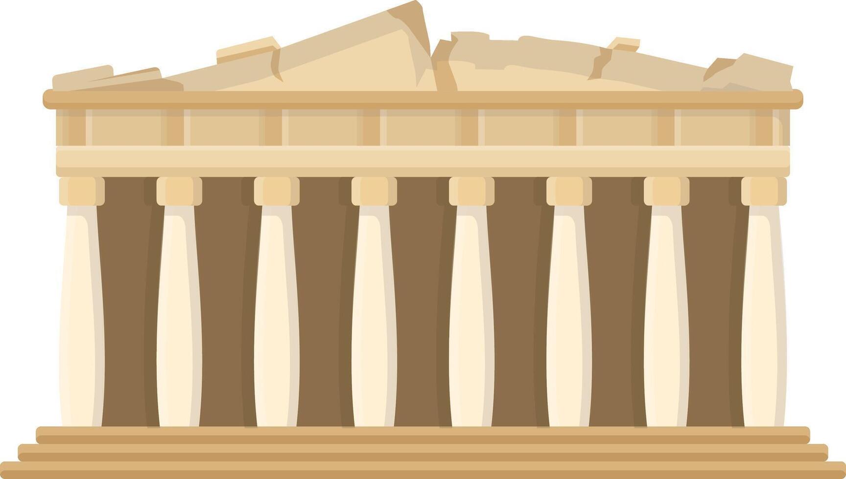 greek column illustration isolated on white vector