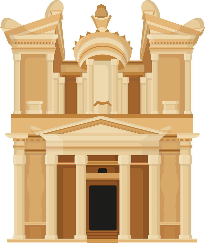 petra jordan illustration isolated on white vector