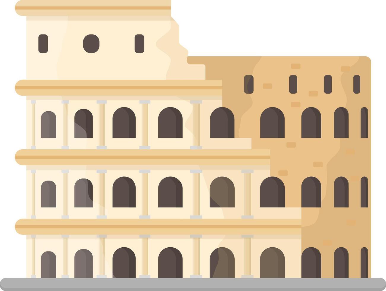 colosseum illustration isolated on white vector