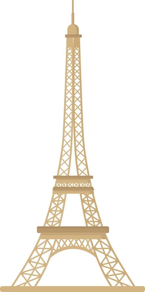 eiffel tower illustration isolated on white vector