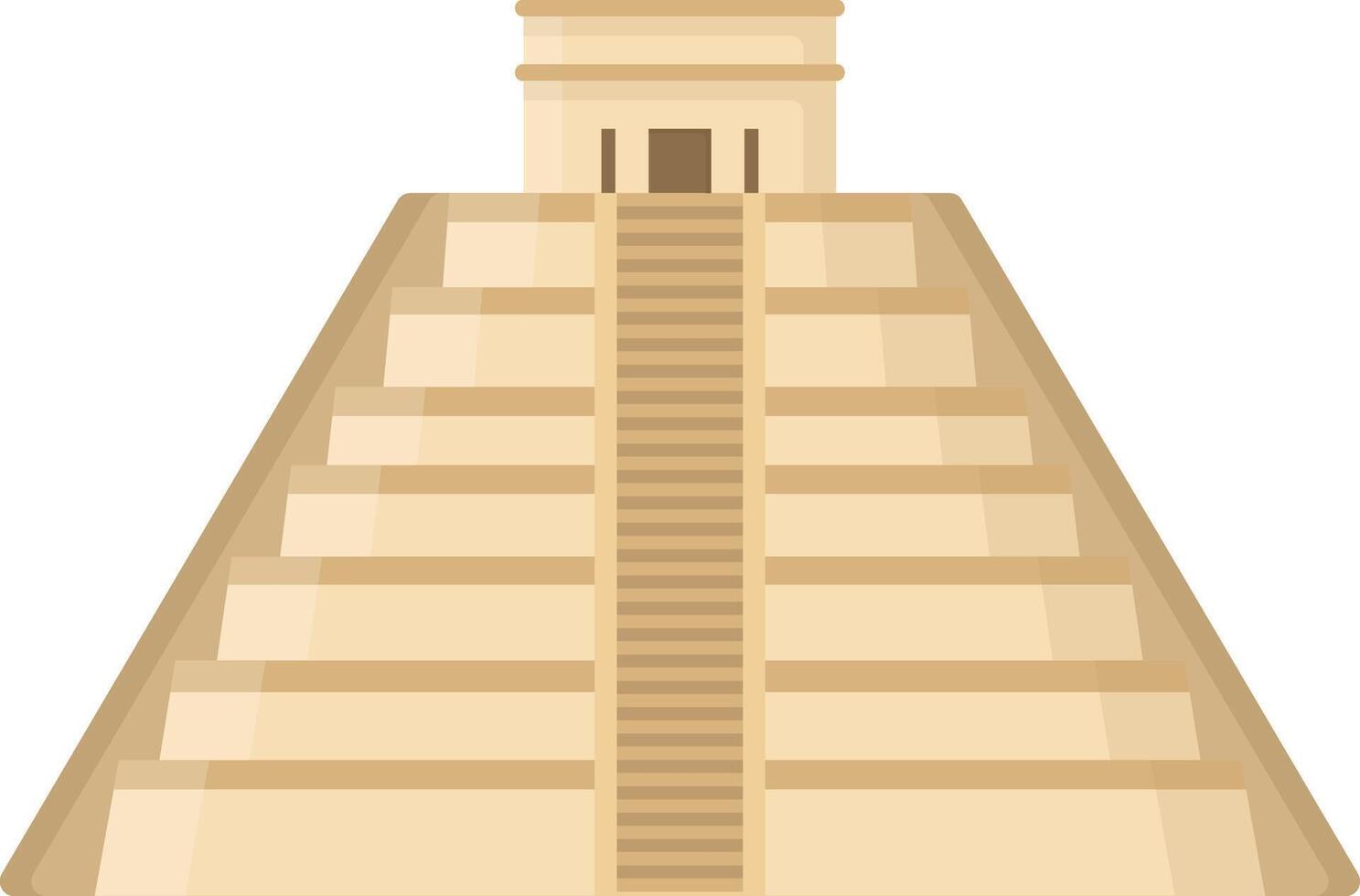 maya pyramid illustration isolated on white vector