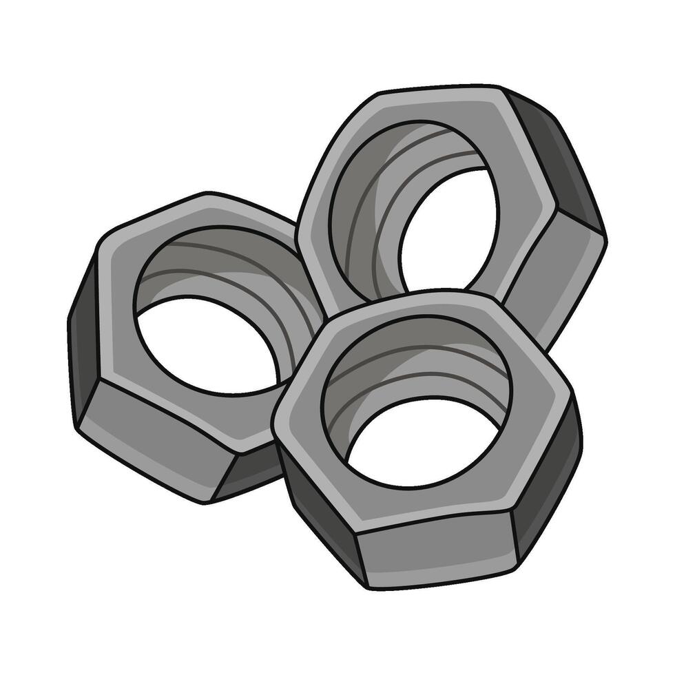 illustration of screw nut vector