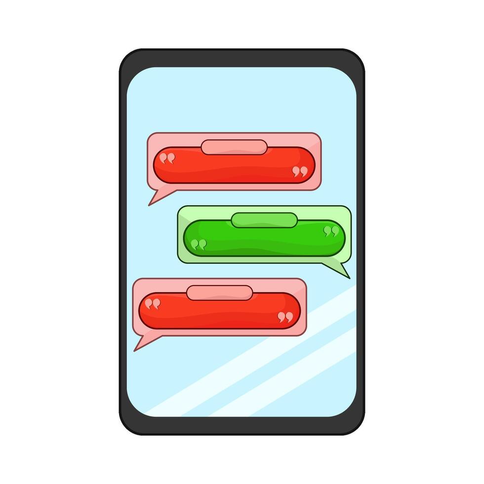 illustration of mobile chat vector