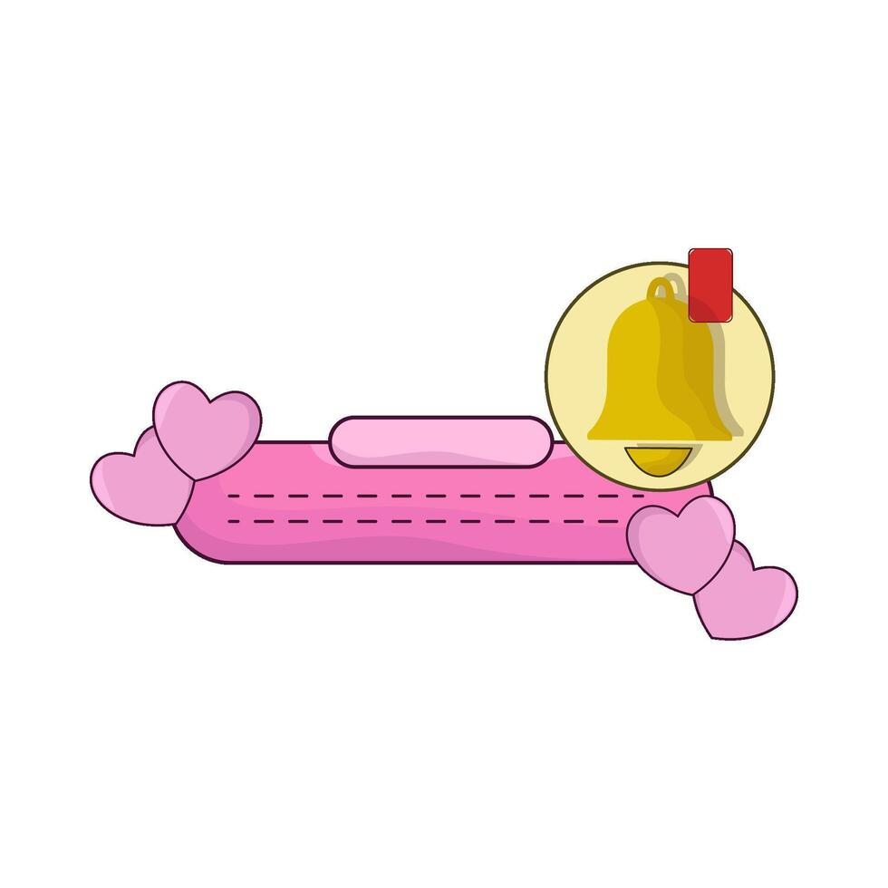 illustration of love chat box vector