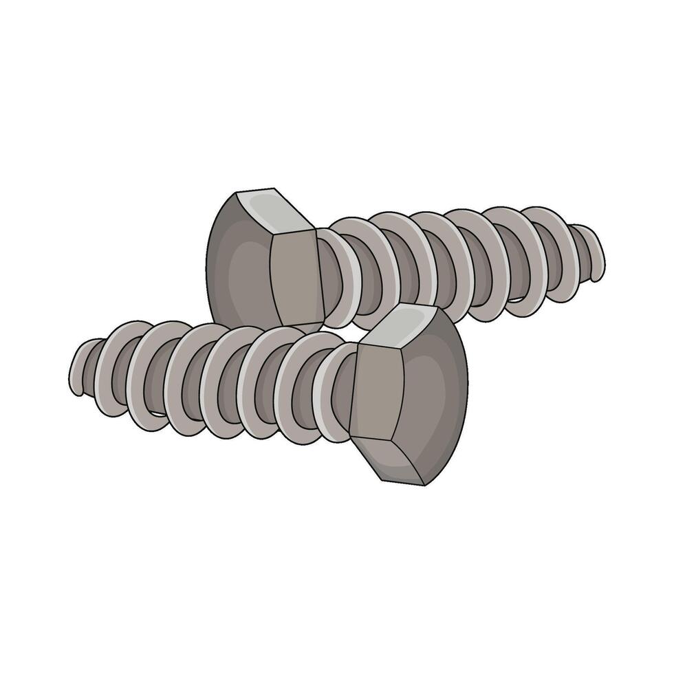 illustration of screw vector