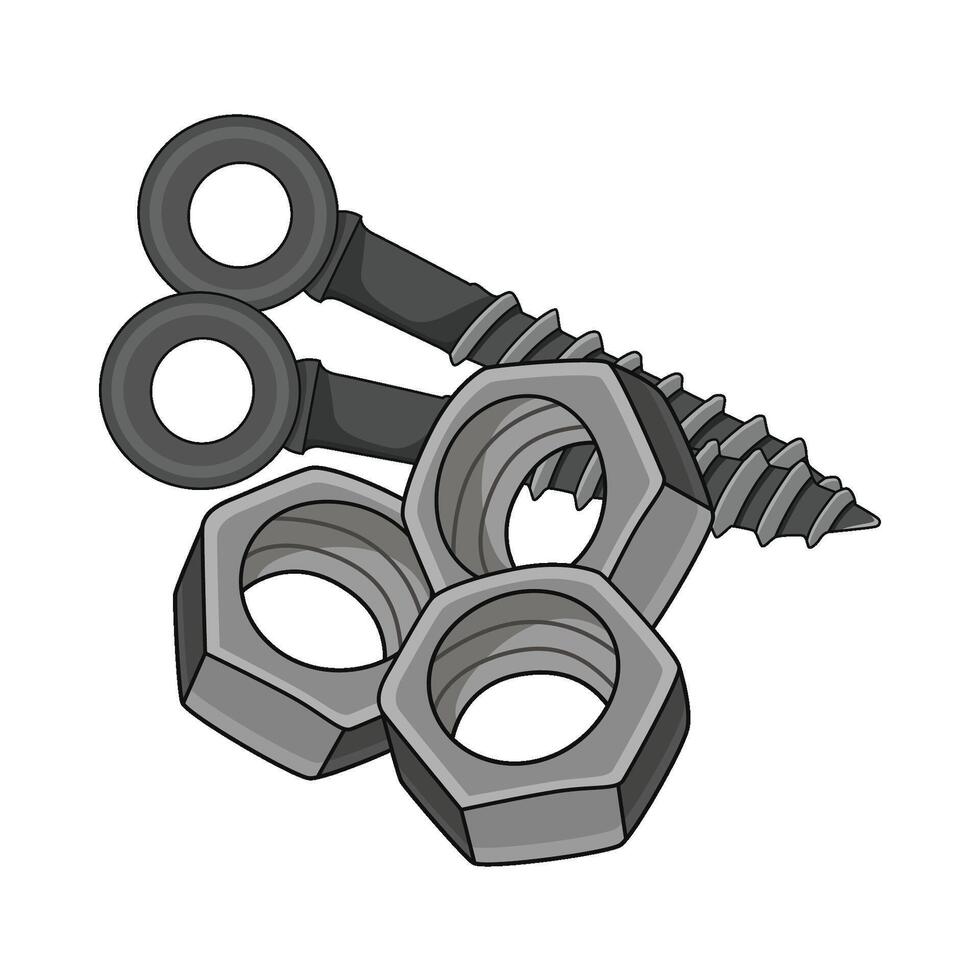 illustration of screw vector