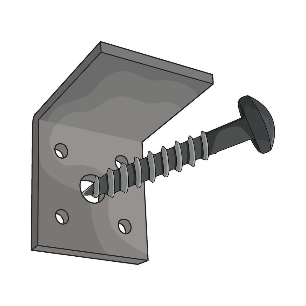 illustration of screw vector