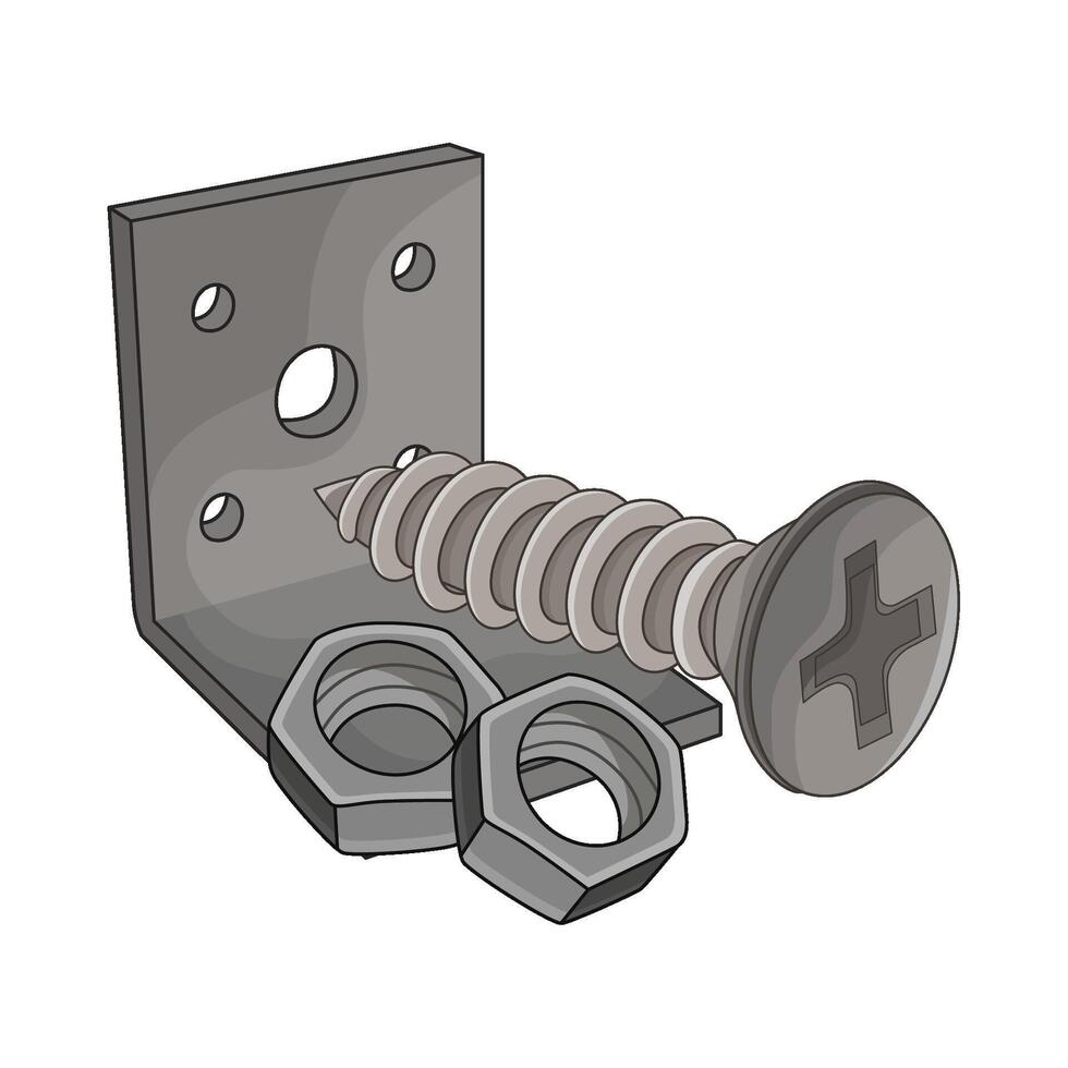 illustration of screw vector