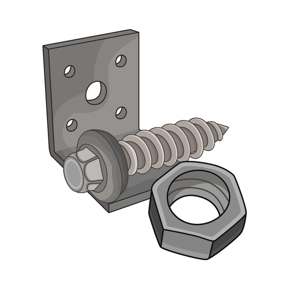 illustration of screw vector