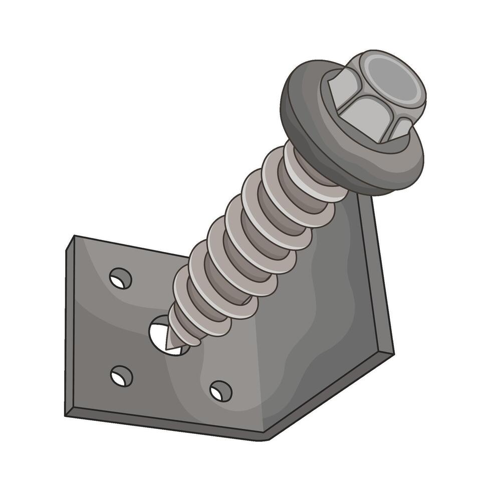 illustration of screw vector