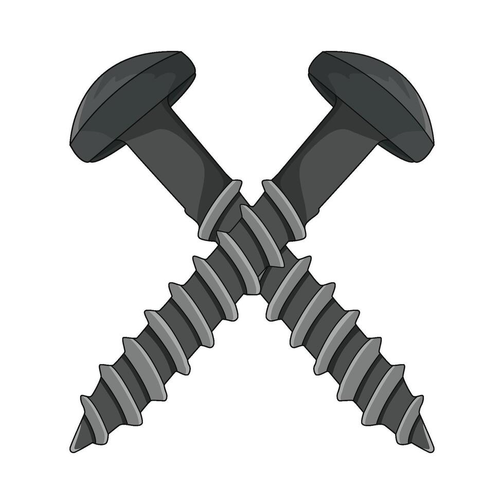 illustration of screw vector