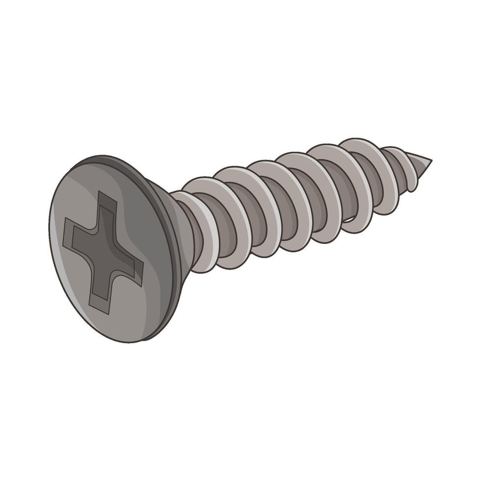 illustration of screw vector