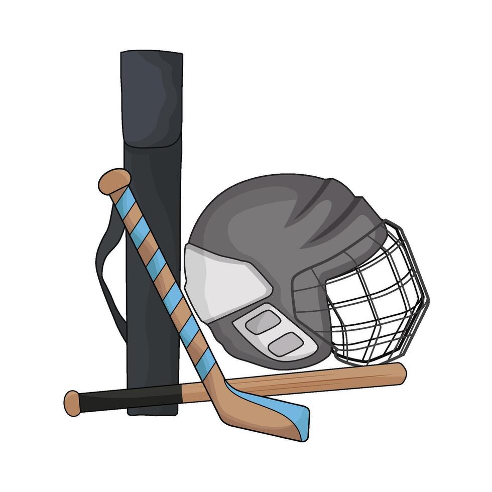 illustration of hockey equipment vector
