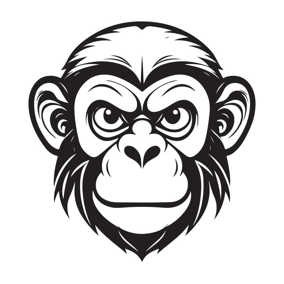 Monkey vectors silhouette