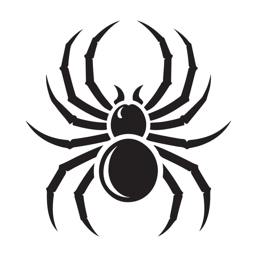 Spider vectors silhouette