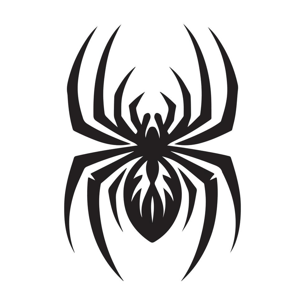 Spider vectors silhouette