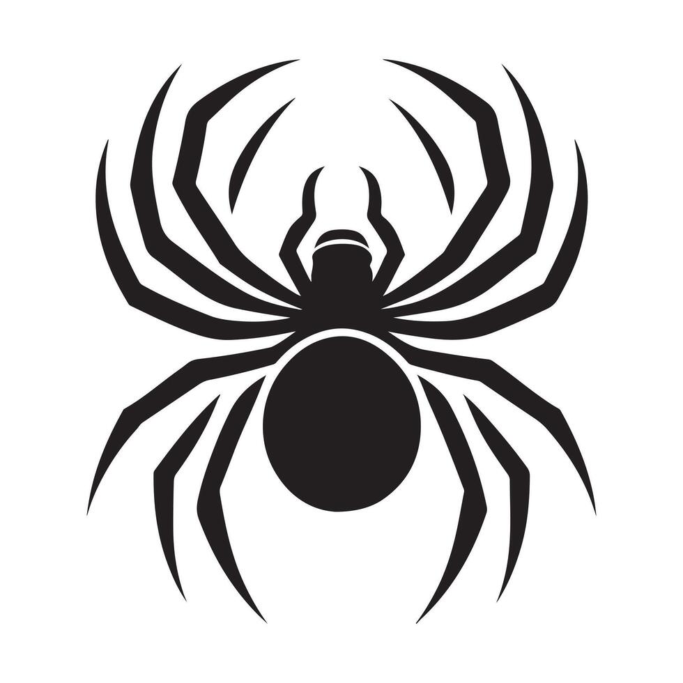 Spider vectors silhouette