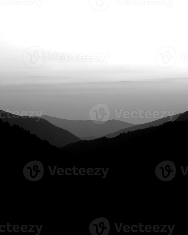 Sunset or sunrise sky black and white monochrome background photo