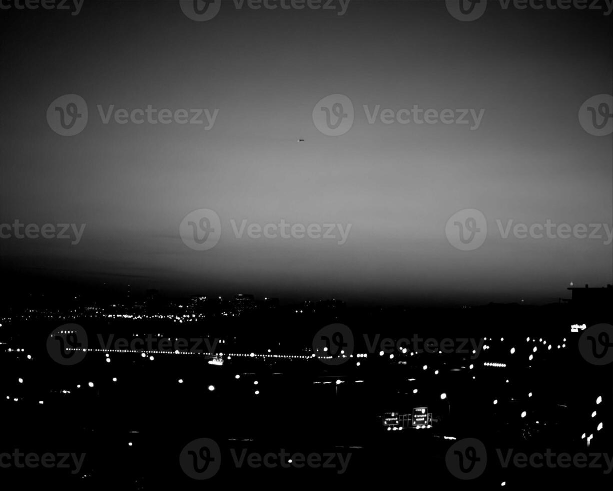 Sunset or sunrise sky black and white monochrome background photo