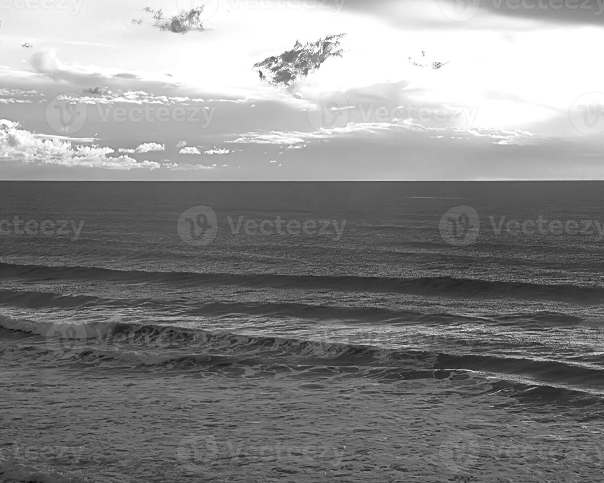 Sunset or sunrise sky black and white monochrome background photo