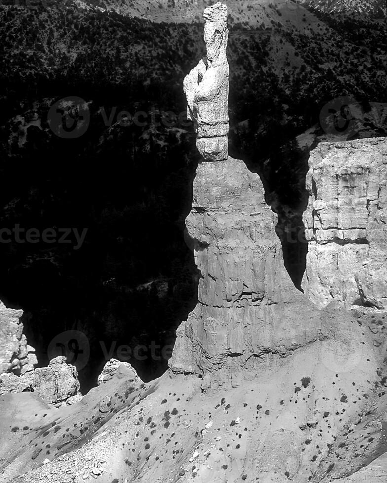 Mountains black and white photo background. High mount, rocks and hills landscape