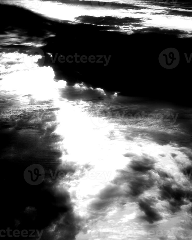 Sunset or sunrise sky black and white background photo