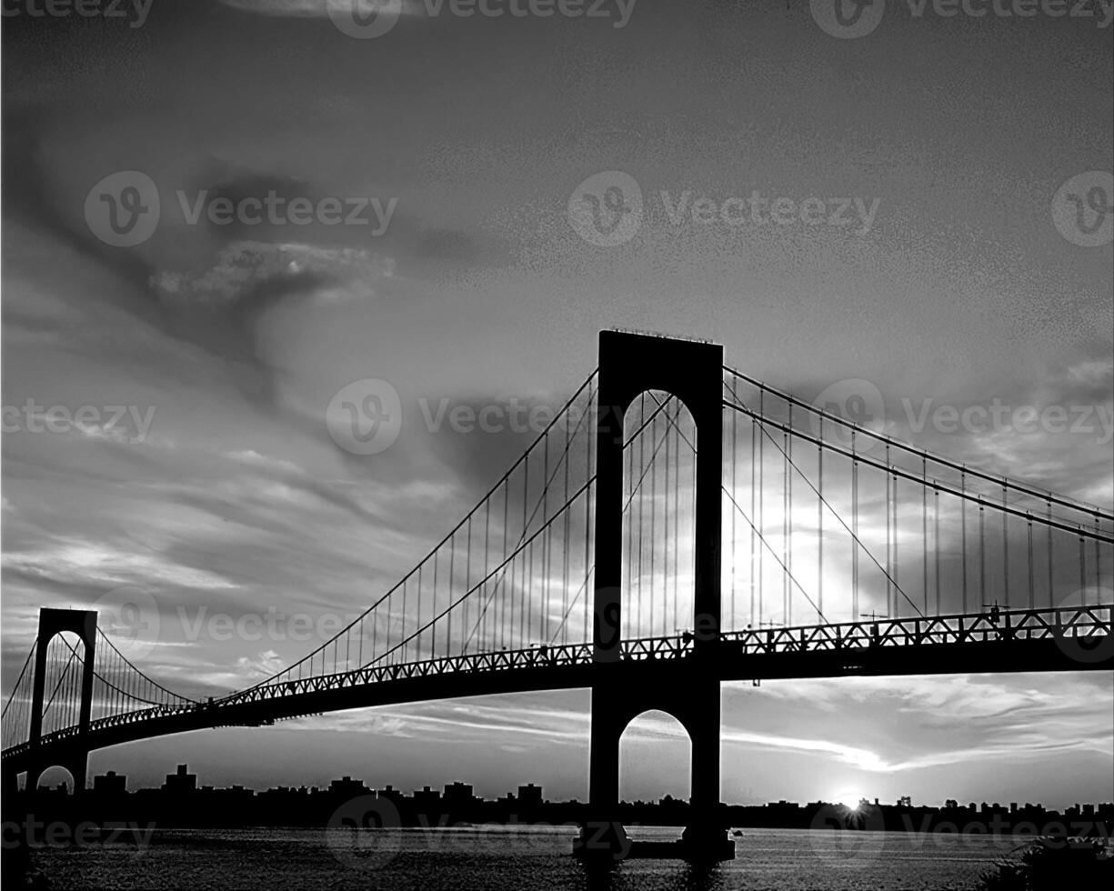 Sunset or sunrise sky black and white monochrome background photo